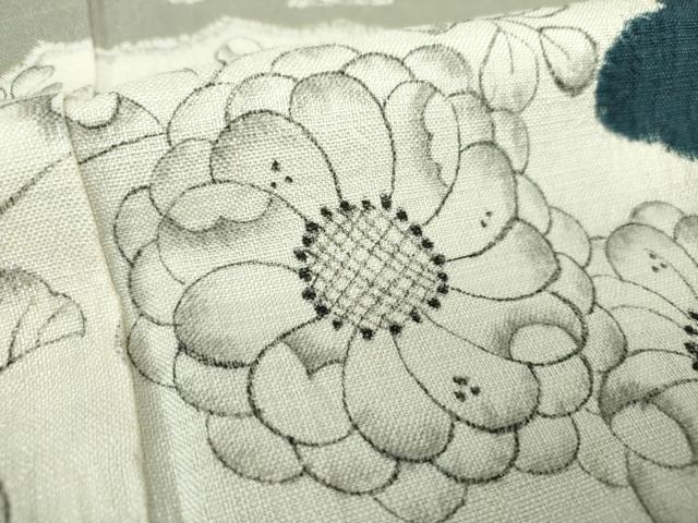 平和屋着物●訪問着　背抜き仕立て　紬地　絞り　手描き　辻が花　正絹　逸品　未使用　DABD1630ps