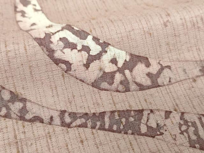 平和屋着物●訪問着　背抜き仕立て　ぜんまい紬　ろうけつ染め　霞文　正絹　逸品　DABD1631ps