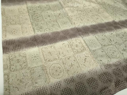 平和屋着物●極上　中国三大刺繍　スワトウ刺繍　汕頭刺繍　総刺繍　訪問着　紬地　正倉院花鳥文　正絹　逸品　DABD1634ps