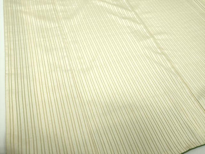 平和屋着物●ジャパンオートクチュール　渡辺雪三郎　紬　縞　金糸　三越扱い　正絹　逸品　DABD1636ps