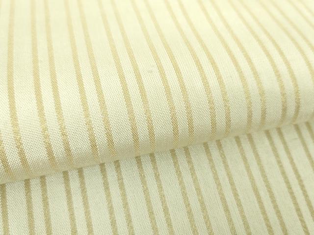 平和屋着物●ジャパンオートクチュール　渡辺雪三郎　紬　縞　金糸　三越扱い　正絹　逸品　DABD1636ps