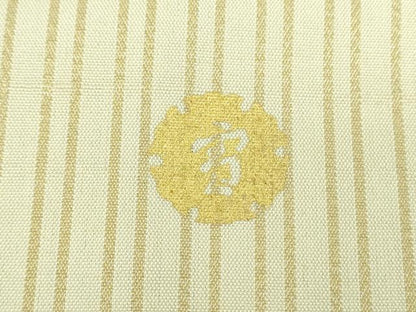 平和屋着物●ジャパンオートクチュール　渡辺雪三郎　紬　縞　金糸　三越扱い　正絹　逸品　DABD1636ps