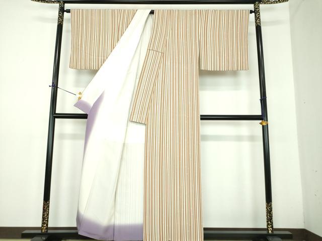 平和屋着物●銀座　志ま亀　小紋　竹節　たとう紙付き　正絹　逸品　DABD1640ps