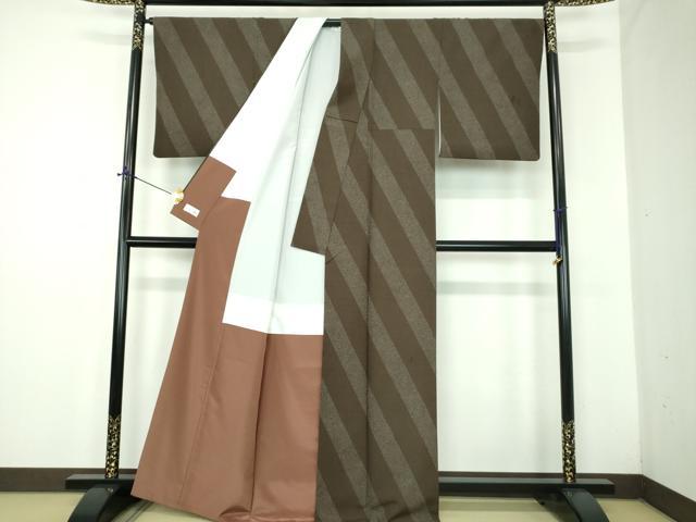 平和屋着物●洗える最高級着物　＜英＞はなぶさ謹製　小紋　亀甲間道　逸品　DABD1649ps