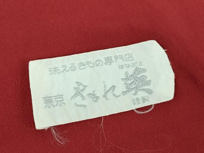 平和屋着物●洗える最高級着物　＜英＞はなぶさ謹製　小紋　花鳥文　逸品　DABD1650ps