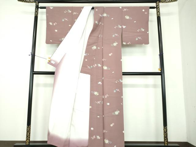 平和屋着物●洗える最高級着物　＜英＞はなぶさ謹製　小紋　吉祥花文　逸品　DABD1657ps