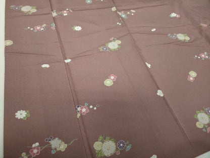 平和屋着物●洗える最高級着物　＜英＞はなぶさ謹製　小紋　吉祥花文　逸品　DABD1657ps