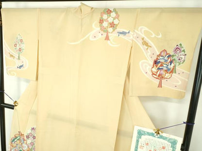 平和屋着物＊夏物 創作友禅 百仙 訪問着 絽 北川芳春画筆 暖かい陽 反端・保証書付き 正絹 逸品 DABD1663ps