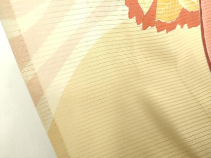 平和屋着物＊夏物 創作友禅 百仙 訪問着 絽 北川芳春画筆 暖かい陽 反端・保証書付き 正絹 逸品 DABD1663ps