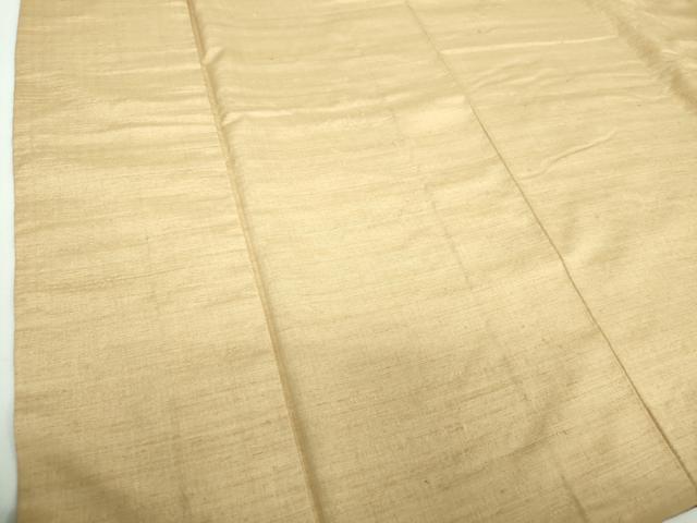 平和屋着物●結城紬　色無地　枯色　正絹　逸品　DABD1681ps