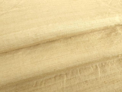 平和屋着物●結城紬　色無地　枯色　正絹　逸品　DABD1681ps
