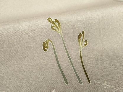 平和屋着物●中国三大刺繍　相良刺繍　色留袖　作家物　吹き寄せ文　蕨　正絹　逸品　DABD1685ps