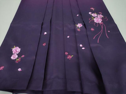 平和屋着物●女性　行灯袴　総刺繍　舞桜　暈し染め　洗える着物　DABD1687ps