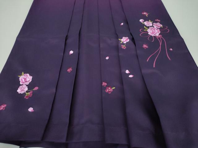 平和屋着物●女性　行灯袴　総刺繍　舞桜　暈し染め　洗える着物　DABD1687ps