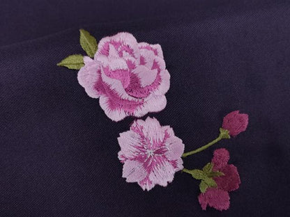平和屋着物●女性　行灯袴　総刺繍　舞桜　暈し染め　洗える着物　DABD1687ps