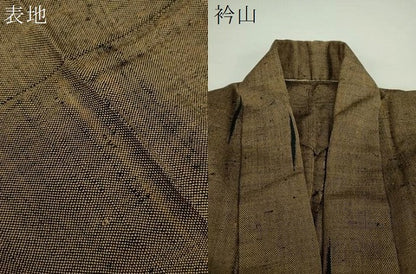 平和屋着物●ざざんざ織　伊兵衛織　単衣　正絹　逸品　DABD1688ps