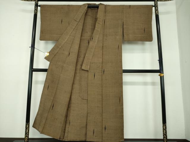 平和屋着物●ざざんざ織　伊兵衛織　単衣　正絹　逸品　DABD1688ps