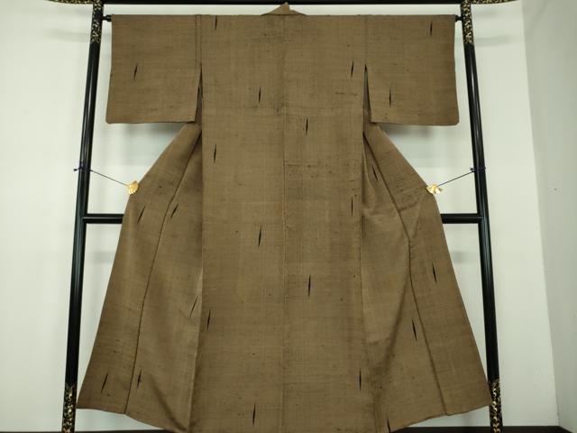平和屋着物●ざざんざ織　伊兵衛織　単衣　正絹　逸品　DABD1688ps