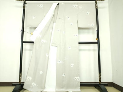 平和屋着物▽上質な小紋 単衣 橘 正絹 逸品 DABD1690ps