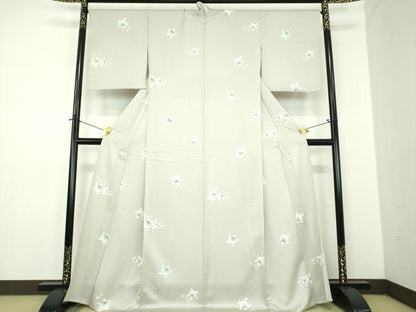 平和屋着物▽上質な小紋 単衣 橘 正絹 逸品 DABD1690ps