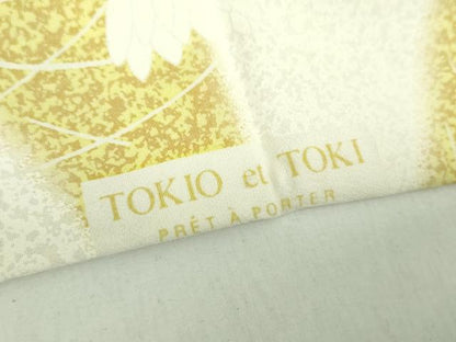 平和屋着物●極上　人間国宝　羽田登喜男　TOKIOetTOKI　振袖　市松枝花文　上代98万　反端付き　正絹　逸品　DABD1693ps