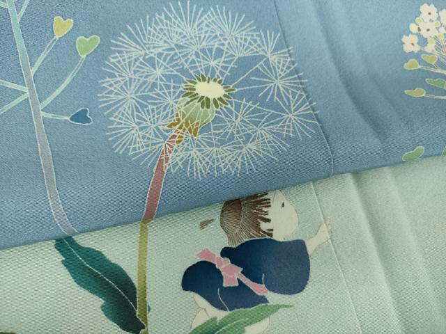 平和屋着物●十日町友禅作家　田村英之　訪問着　春陽　暈し染め　反端・色紙付き　正絹　逸品　DABD1697ps