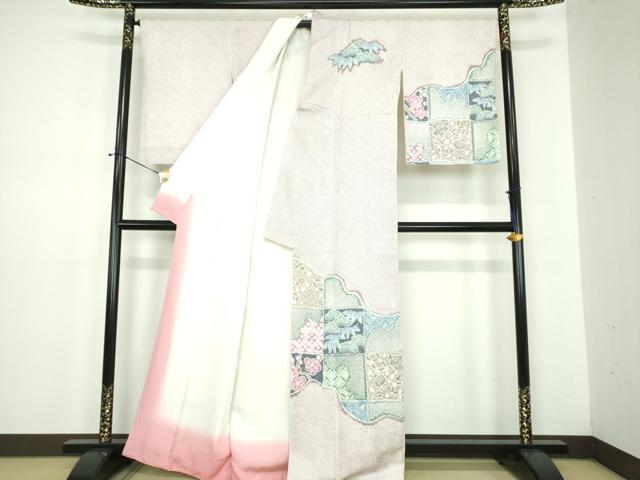 平和屋着物●名門　藤娘きぬたや・総絞り　訪問着　松竹梅　正絹　逸品　DABD1701ps