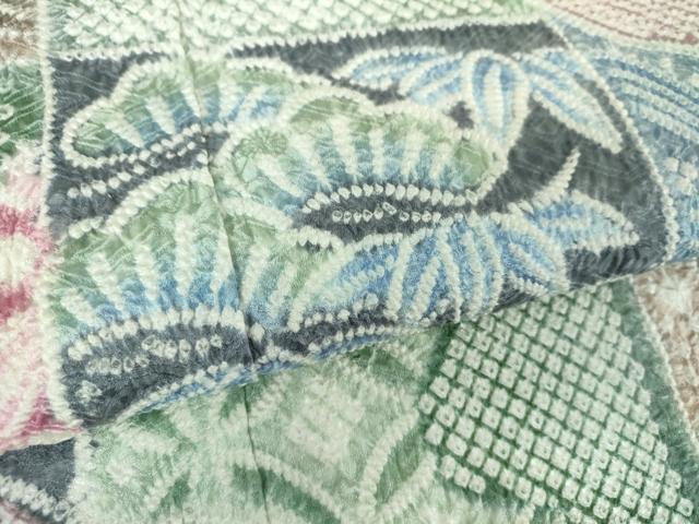 平和屋着物●名門　藤娘きぬたや・総絞り　訪問着　松竹梅　正絹　逸品　DABD1701ps