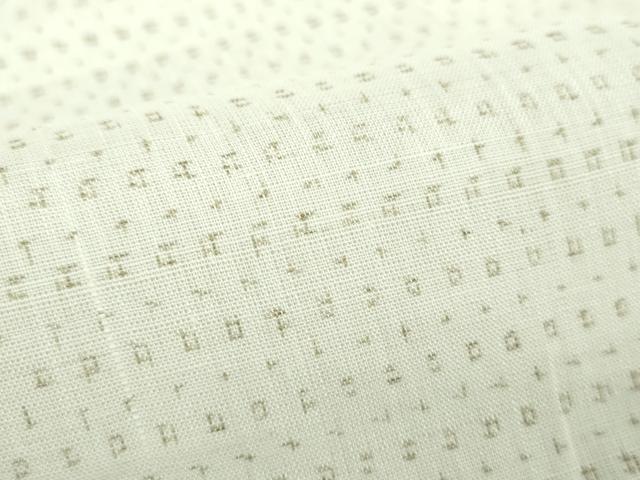 平和屋着物＊夏物　沖縄県無形文化財指定　本場八重山上布　麻　絣文様　逸品　DABD1704ps