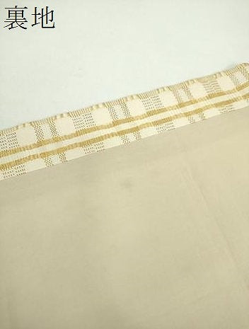 平和屋着物●龍村美術織物　九寸開き名古屋帯　金吉野　金糸　正絹　逸品　DABD1716ps