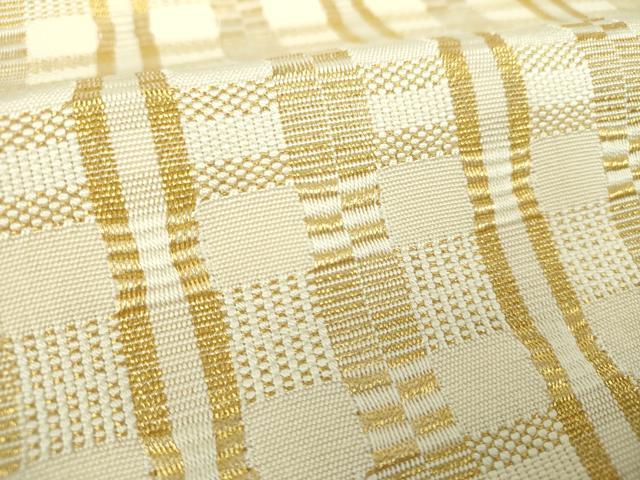 平和屋着物●龍村美術織物　九寸開き名古屋帯　金吉野　金糸　正絹　逸品　DABD1716ps