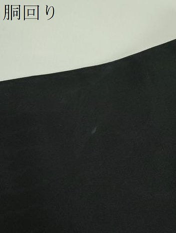 平和屋着物●九寸名古屋帯　流水桜　黒地　銀糸　正絹　逸品　DABD1731ps