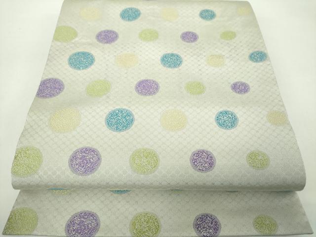 平和屋着物●京都の名門ブランド　銀花仙　両面　全通柄袋帯　月のいろ　さが美扱い　正絹　逸品　DABD1738ps