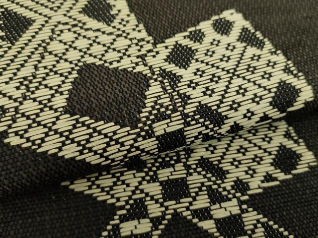 平和屋着物●米沢　宝来織　両面　全通柄袋帯　紙こぎん　総刺繍　色紙重ね　絹×紙　逸品　DABD1742ps 平和屋着物○米沢 宝来織 両面 全通柄袋帯 紙こぎん 総刺繍