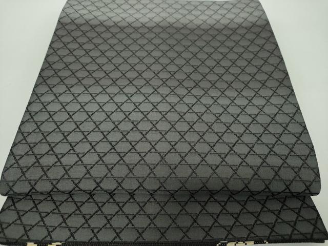 平和屋着物●米沢　宝来織　両面　全通柄袋帯　紙こぎん　総刺繍　色紙重ね　絹×紙　逸品　DABD1742ps 平和屋着物○米沢 宝来織 両面 全通柄袋帯 紙こぎん 総刺繍