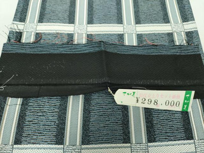 平和屋着物●六通柄袋帯　唐織　おしゃれ遊粋趣　金糸　さが美扱い　上代29万　反端付き　正絹　逸品　未使用　DABD1748ps