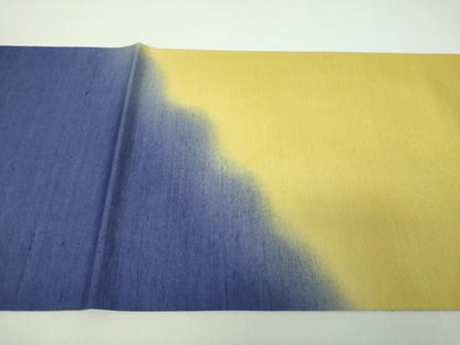 平和屋着物●菅原工房　菅原結作　漢方染紬　両方向　両面全通柄袋帯　霞文　正絹　逸品　未使用　DABD1773ps