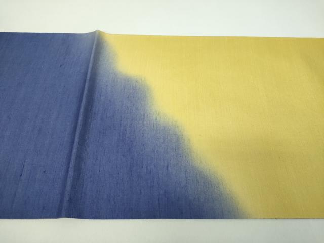 平和屋着物●菅原工房　菅原結作　漢方染紬　両方向　両面全通柄袋帯　霞文　正絹　逸品　未使用　DABD1773ps