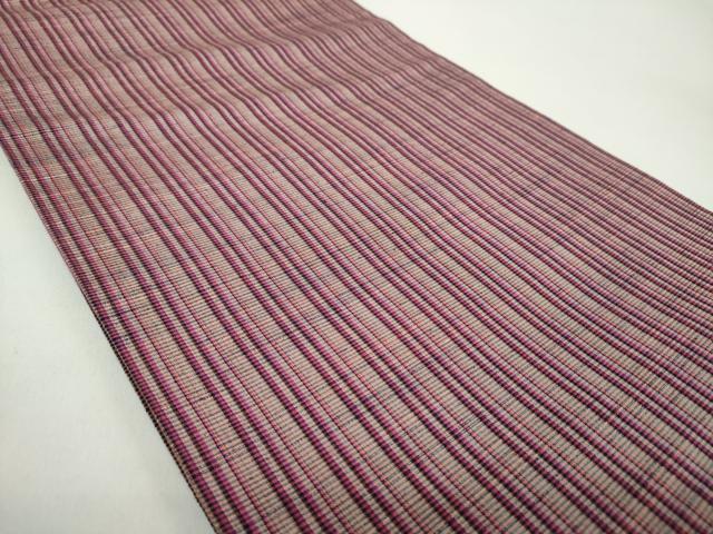 平和屋着物●菅原工房　菅原結作　漢方染紬　両方向　両面全通柄袋帯　霞文　正絹　逸品　未使用　DABD1773ps