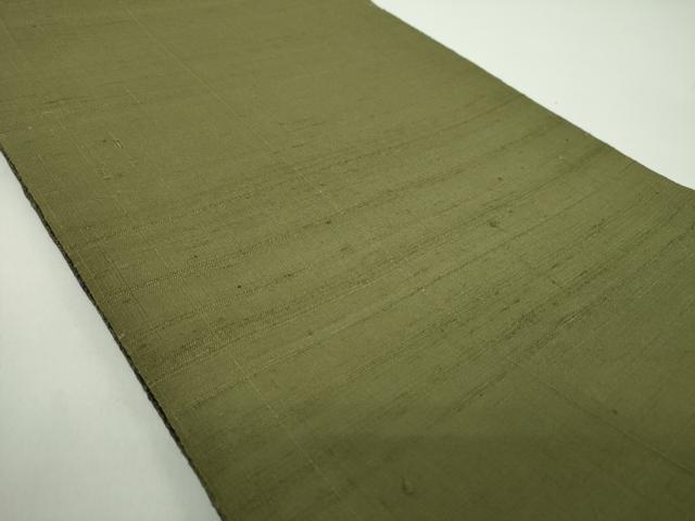 平和屋着物●両面　全通柄袋帯　紙布　間道　正絹　逸品　未使用　DABD1780ps