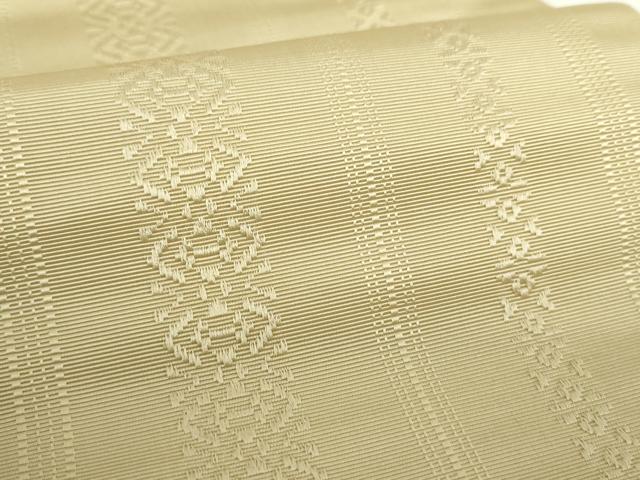 平和屋着物●本場筑前博多織　八寸名古屋帯　献上　木蘭色　正絹　逸品　未使用　DABD1797ps