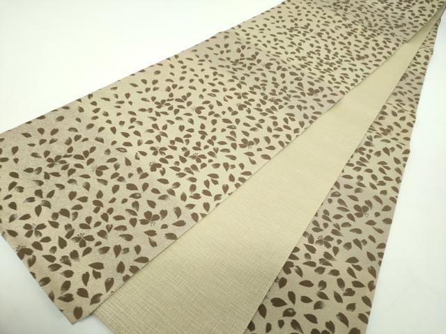平和屋着物●両面　全通柄袋帯　舞桜　正絹　逸品　DABD1801ps
