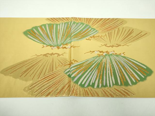 平和屋着物●西陣の名門　加納幸謹製　六通柄袋帯　松文　金銀糸　正絹　逸品　DABD1817ps 平和屋着物○西陣の名門 加納幸謹製 六通柄袋帯 松文 金