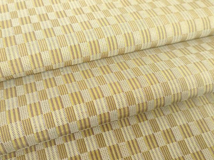 平和屋着物●山下八百子　本場黄八丈　紬　市松綾織　単衣　正絹　逸品　DABD1826ps