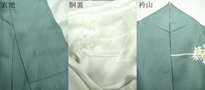 平和屋着物●本加賀友禅作家　由水煌人　訪問着　枝花文　正絹　逸品　DABD1828ps