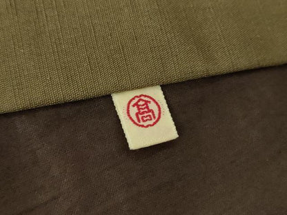 平和屋着物●男性　紬　キングサイズ　色無地　濃油色　高島屋扱い　正絹　逸品　DABD1830ps
