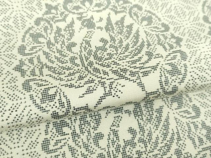 平和屋着物●本場大島紬　白大島　9マルキ　横段鳳凰花丸文　正絹　逸品　DABD1833ps