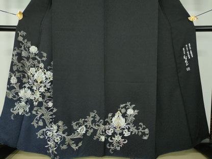 平和屋着物●金彩友禅　卓越技能者・名工・和田光正　訪問着　更紗花文　暈し染め　金銀彩　正絹　逸品　DABD1834ps