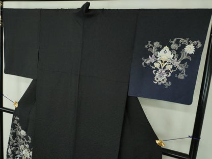 平和屋着物●金彩友禅　卓越技能者・名工・和田光正　訪問着　更紗花文　暈し染め　金銀彩　正絹　逸品　DABD1834ps