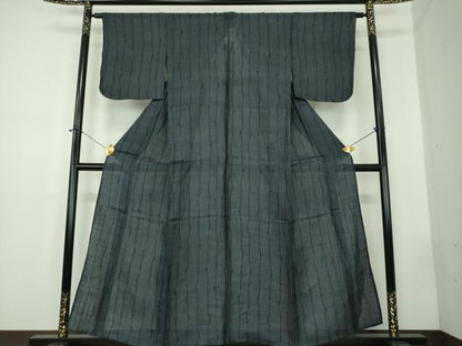 平和屋着物＊夏物 重要無形文化財 本場宮古上布 変わり間道 苧麻 逸品 DABD1838ps